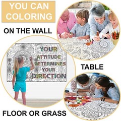 Large Wall Coloring Poster for Adults and Kids – Giant Coloring Posters Colla…