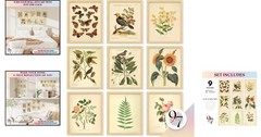 Vintage Botanical Wall Art Set 8×10 Inches for Home Room Decor