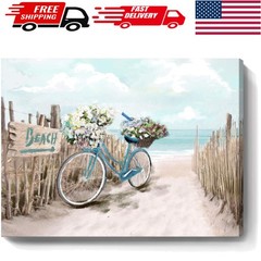 12×16 Coastal Themed Canvas Art – Beautiful Seascape for Bathroom & Living Room