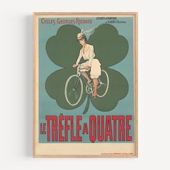 Cycles Georges Richard Le Trèfle a Quatre (France) Bicycle 1895 Retro Vintage Po