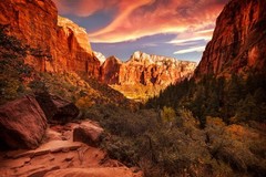 Zion Valley National Park Navajo Sandstone View Photo Photograph Poster 36×24