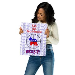 «Two-headed Beast» Poster Third Party Politics Elections Republicrat Voting