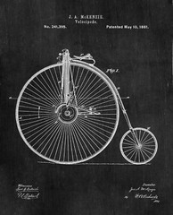 6 Bicycle Patent Wall Art Prints – 8″x10″ – Bike Decor – Cycling Cyclist Gifts