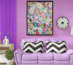 Takashi Murakami Multicolor Homage Canvas Wrap Wall Decor PosterWall Art Print