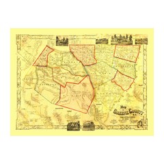 Old Map of Greene County, NY 1856 – Vintage New York Art