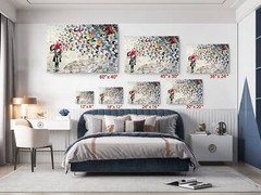 Banksy Lady Shower Peeping Boys Street Art Canvas Print – Ready to Hang Decor
