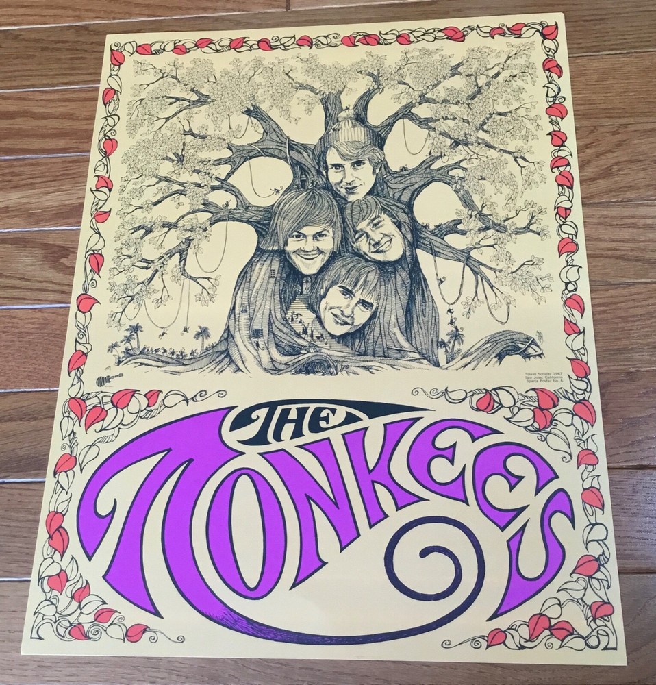 1967 The Monkees Band Poster High Quality Print Shop Reprint !! FREE SHIPPING !