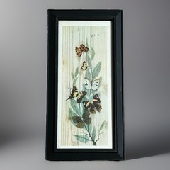 Gallardo Butterflies Art Print Black Wood Frame Signed Botanical insect Vintage