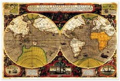 Sir Francis Drake Old World Navigation Vintage Exploration Map Print circa 1595