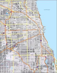 Chicago Zip Code Map GLOSSY POSTER PICTURE PHOTO PRINT BANNER 11952