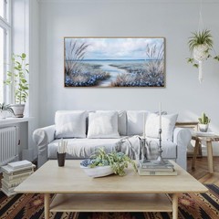 ** NEW Coastal Wall Art | 48″ x 24″ Canvas | Blue Ocean Wave | Ready to Hang