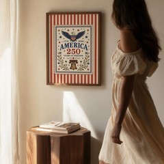 Vintage Americana Wall Art America 250 Years Decor