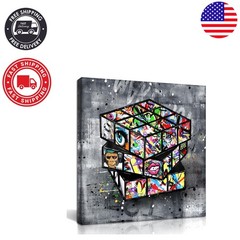 Distinctive 14″ Framed Banksy Canvas Wall Art – Waterproof & Lightweight