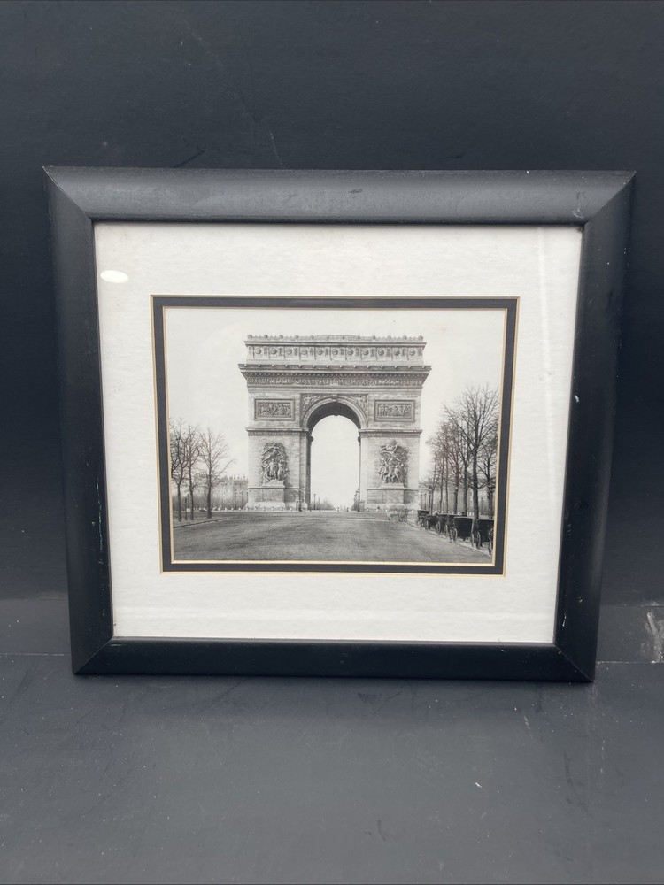 13.75” Square Matted Framed AFTERNOON IN PARIS – Roger Viollet – Arc de Triomphe
