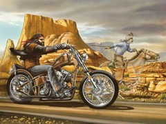 V8941 Ghost Rider David Mann Cult Biker Painting Art Decor WALL POSTER PRINT