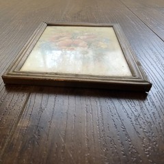 Vintage Botanical Floral Litho Prints Set of 2 Metal Framed Cottage Wall Art MCM