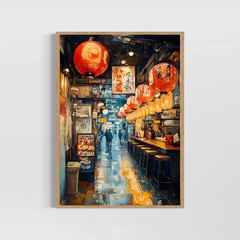 Japanese Sushi Bar Poster Kitchen Food Posters and Picture Tokyo Canvas Print Pa