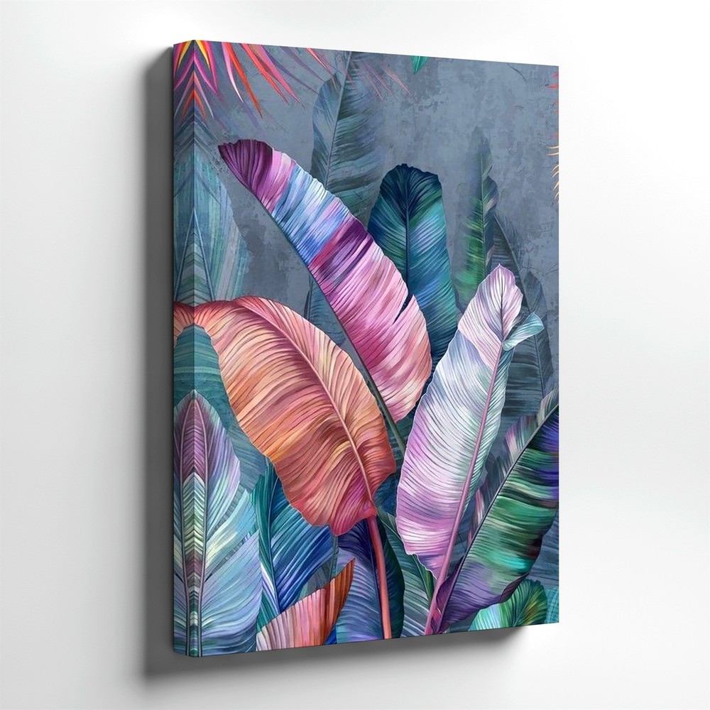 Wall Art Tropical Leaves Canvas Print Colorful Botanical Poster Modern Decor