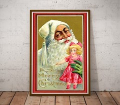 1912 Santa Christmas POSTER! – 24×36 or smaller – Doll – Toys – Vintage