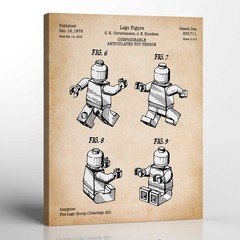 Interlocking Figure Wall Art Canvas Print, Mini Figures Canvas, Ready To Hang