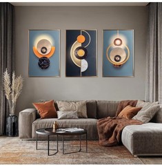 The Decor Cave Framed Canvas Wall Art Living Room/Bathroom/Dining Room Abstract