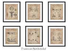 Science Wall Art – 6 Nikola Tesla 8×10 Patent Prints Engineering Gifts Physics