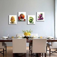 Funny Kitchen Wall Art Canvas Prints,Vegetable Framed Art Posters Dining Room…