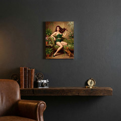 Poison Ivy Canvas Print 12×16 – Vintage Retro Pin-Up Wall Art Decor
