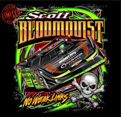 Scott Bloomquist T-Shirt | Dirt Late Model Racing | Custom Print S-5XL
