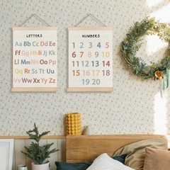 Classroom Wall Decor, Numbers and Alphabet Educational Wall Art Poster, Alpha…