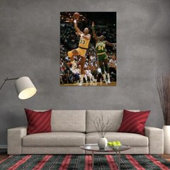 V0679 Kareem Abdul-Jabbar Lakers Sky Hook Shot Retro Decor WALL POSTER PRINT