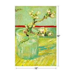 Vincent van Gogh Blossoming Almond Branch in a Glass Painting Poster 12×18