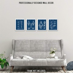 Classic Interlocking Figure Patent Prints, 4 (8×10) Unframed Photos, Wall Art…