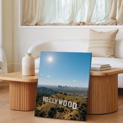 Hollywood Sign Los Angeles Skyline Landscape Canvas Wall Art Urban Decor Print