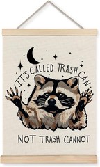 Funny Motivational Raccoon Poster Wall Art Framed, Gifts for Raccoon 12×16 Inch