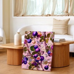 Canvas Purple Fig Tree Blossoms Botanical Pink Floral Fruit Home Fine Print