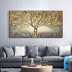 Gold Tree of Life Canvas Painting Poster&Prints Abstract Art Pictures Wall Art