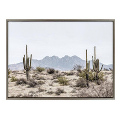 Sylvie «Tall Saguaro Cacti Desert Mountain» by the Creative Bunch Studio Gray Fr