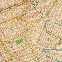 Nostrand’s Streets of Brooklyn Map c 1934 | Historical Art Print Poster Vintage