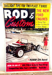 Large Rod & Custom Magazine Cover Poster with Clear Sleeve & Board 1961 Hot Rod
