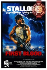 RAMBO FIRST BLOOD VERSION 2 ORIGINAL CINEMA FILM MOVIE PRINT PREMIUM POSTER