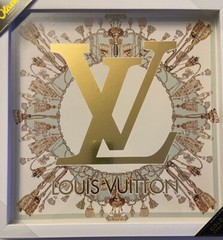 Oliver Gal Louis Vuitton LV Monogram Canvas Fashion Wall Art 16”x16” Rare Print