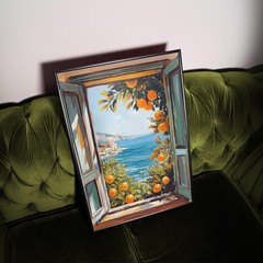 Henri Matisse Open Window Poster Fauvism Mediterranean Orange Coastal Town Art