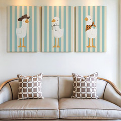 3 Pieces Adorable Duck Large Wall Art Canvas Set for Living Room Set Of 3
