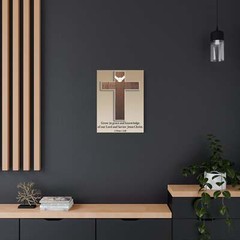 2 Peter 3:18 Confirmed in Christ Cross Bible Canvas Christian W