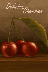 Food Kitchen Cherries Fruit Shipped Rolled Up vintage Art Wall – POSTER 20×30
