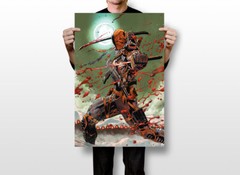 Deathstroke Bloody Katanas in the Moonlight Decor Wall Art Print – POSTER 20×30