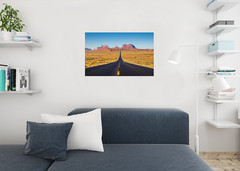 Monument Valley US Highway 163 at Sunset Photo Art Print Poster 24×36 inch