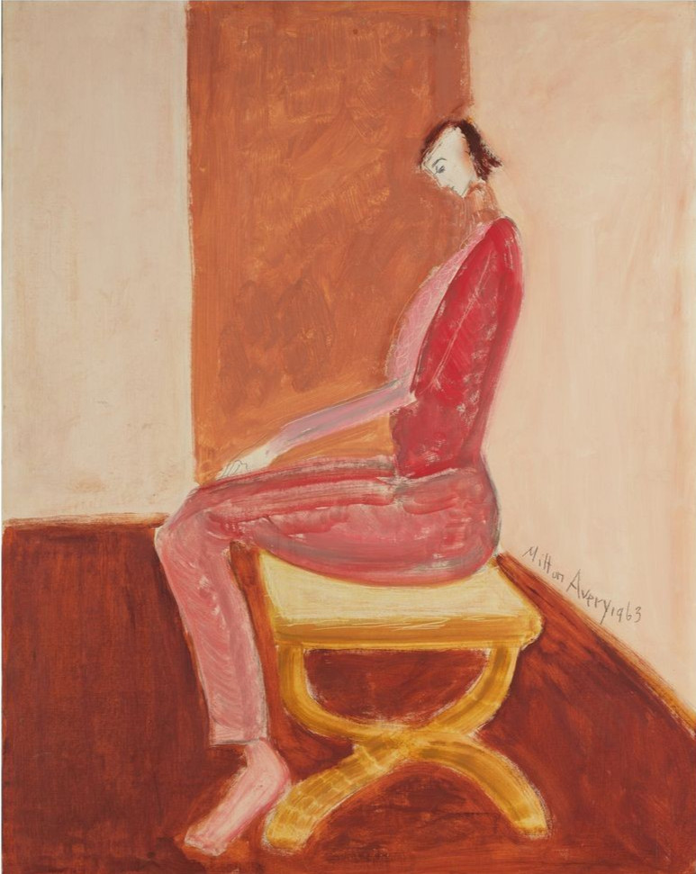 Milton Avery Piano Player Waiting : Archival Quality Giclée Art Print