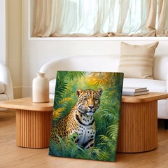 Wall Art Leopard Jungle Canvas Print Tropical Wildlife Animal Painting Decor